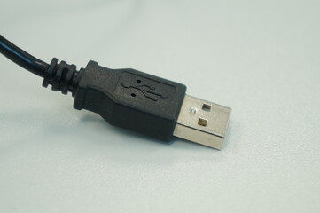 usb cable on white background