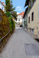 Die Altstadt von Radovljica, Slowenien, 18.08.2021.