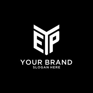 EP mirror initial logo, creative bold monogram initial design style