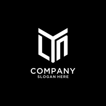 LN mirror initial logo, creative bold monogram initial design style