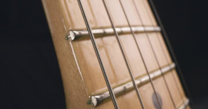 Electric Guitar Fretboard Close Up Tilt