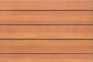 Brown horizontal wooden texture of the facade of the house and interior wood natural background