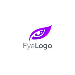 Eye logo Simple With Purple Color
