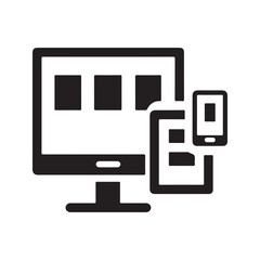 Responsive design icon. Vector and glyph