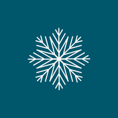 Christmas design vector. Snowflake icon. Icon set of snowflakes. Vector illustration.