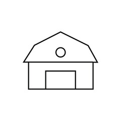 Barn icon vector. farm illustration sign. depository symbol or logo.