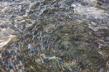 Thin ice on water, background for design