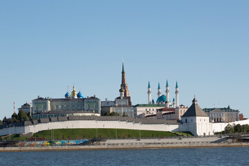Obraz premium Territory of Kremlin in summer , Kazan, Russia