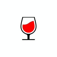 glasses drink -  drink icon vector design template