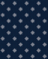 Ugly sweater Christmas party pattern. Knitted background seamless scandinavian ornaments.