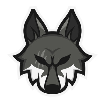 Wolf mascot head