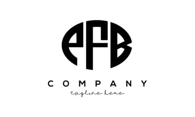 PFB three Letters creative circle logo design