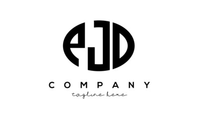PJD three Letters creative circle logo design