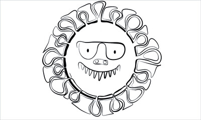 Cartoon of various face expressions