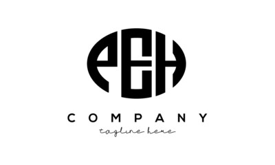 PEH three Letters creative circle logo design