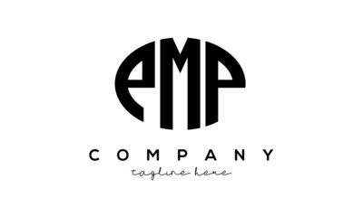 PMP three Letters creative circle logo design
