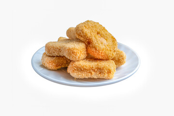 Chicken nuggets isolated on white