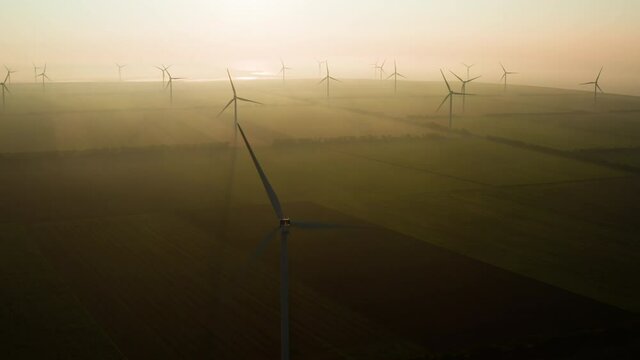 Industry energy windmill electricity power wind sky water sea field