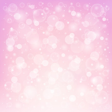 Princess pink background with magic light, bokeh, bubble, glow.