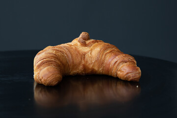 close up of croissant delicious french pastry