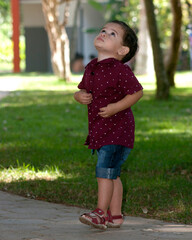 little girl on the swing