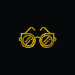 Fototapeta premium Accesory gold plated metalic icon or logo vector