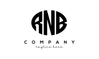 RNB three Letters creative circle logo design