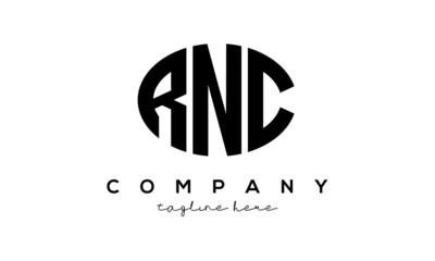 RNC three Letters creative circle logo design