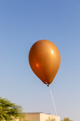 Obraz premium Close-up view on brown shined balloon