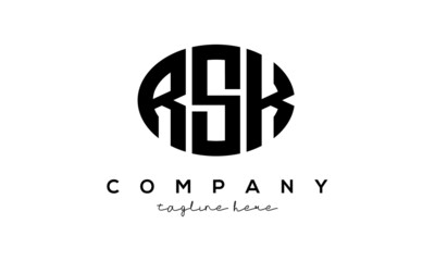 RSK three Letters creative circle logo design