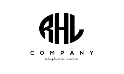 RHL three Letters creative circle logo design