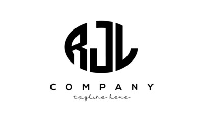 RJL three Letters creative circle logo design