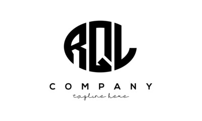 RQL three Letters creative circle logo design