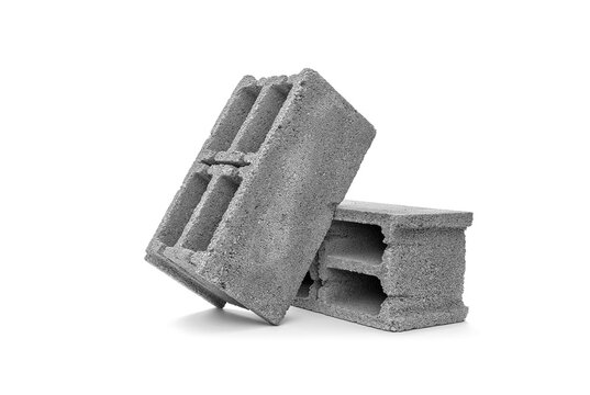 Gray cement cinder block