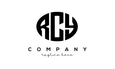 RCY three Letters creative circle logo design