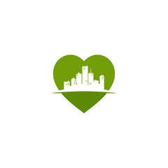 Love my city vector template