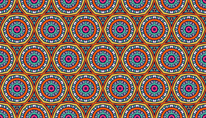 Seamless Colorful Abstract Floral Pattern Fabric Print