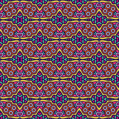 Seamless Colorful Abstract Floral Pattern Fabric Print