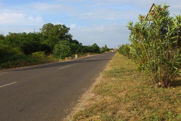 Fototapeta na wymiar Captured a National Highway located in India on a sunny day