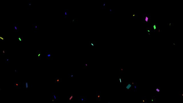 Realistic Multicolored Confetti explosion.Wedding, Birthday, Celebration, Carnival, Party or Holiday.4k