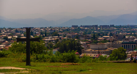 KUTAISI, GEORGIA: Landscape with a view of the city of Kutaisi from the Bagrati Cathedral.