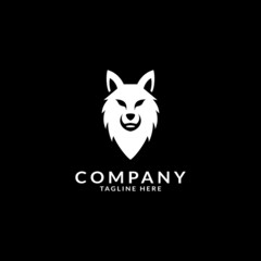 wolf design logo. logo template