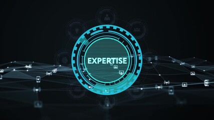 Technology, Internet and network concept. Businessman pressing virtual button. Expertise business consulting concept.