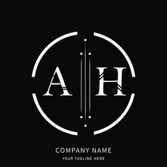  AH Letter Logo Template Design.  abstract logo Design. 