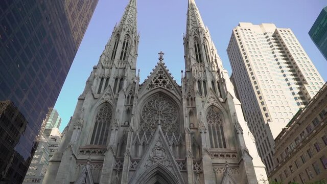 St. Patrick cathedral in New York. Catholic church in center of Manhattan.