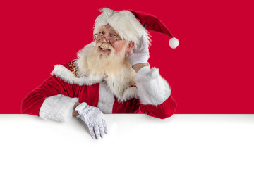 Joyful character for winter christmas season advertising