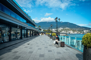 Yalta, Crimea Republic black sea crimea yalta coast city center yalta embankment summer
