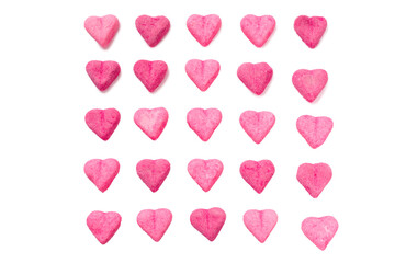 Fototapeta premium Assorted gummy candies. Top view. Jelly sweets. Isolated on white.
