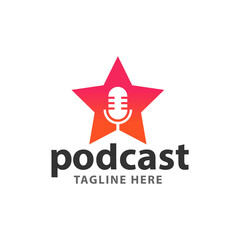 podcast logo icon for company vector image