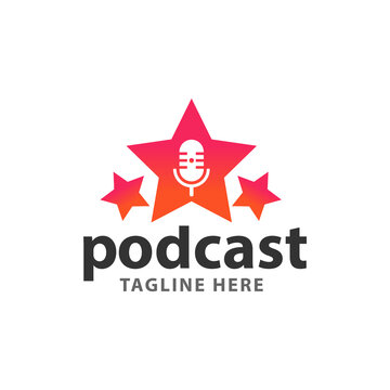 podcast logo icon for company vector image